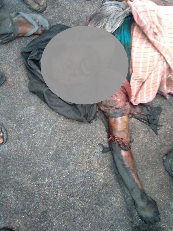 दर्दनाक मौत का शिकार हुआ मृतक